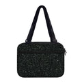 Black (NOT Real) Glitter Print Double Strap Bible Bag