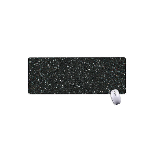 Black (NOT Real) Glitter Print Extended Mouse Pad