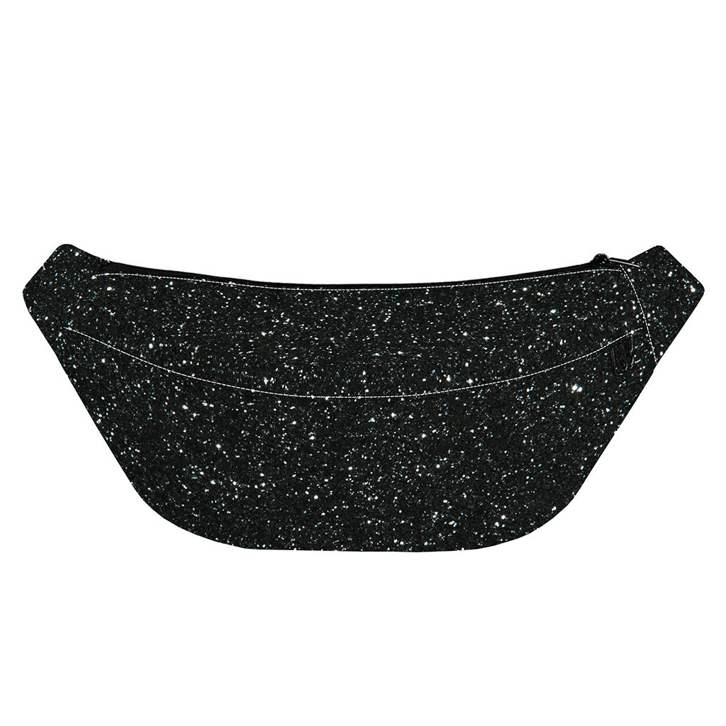 Black (NOT Real) Glitter Print Fanny Pack