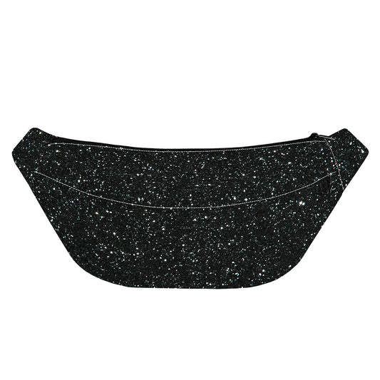 Black (NOT Real) Glitter Print Fanny Pack