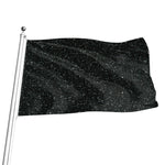 Black (NOT Real) Glitter Print Flag