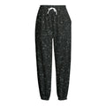 Black (NOT Real) Glitter Print Fleece Lined Knit Pants