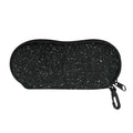 Black (NOT Real) Glitter Print Glasses Case