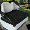Black (NOT Real) Glitter Print Golf Cart Seat Cover