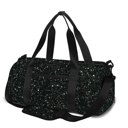 Black (NOT Real) Glitter Print Gym Bag