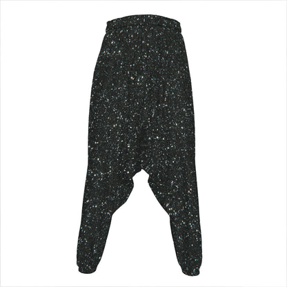 Black (NOT Real) Glitter Print Hammer Pants