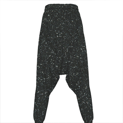 Black (NOT Real) Glitter Print Hammer Pants