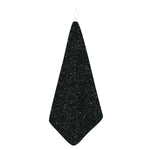Black (NOT Real) Glitter Print Hand Towel