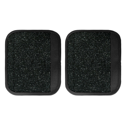 Black (NOT Real) Glitter Print Handle Covers