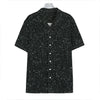 Black (NOT Real) Glitter Print Hawaiian Shirt