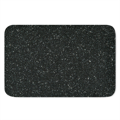Black (NOT Real) Glitter Print Indoor Door Mat