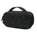 Black (NOT Real) Glitter Print Portable Cooler Travel Case