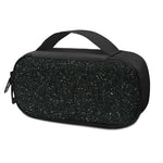 Black (NOT Real) Glitter Print Insulin Cooler Travel Case