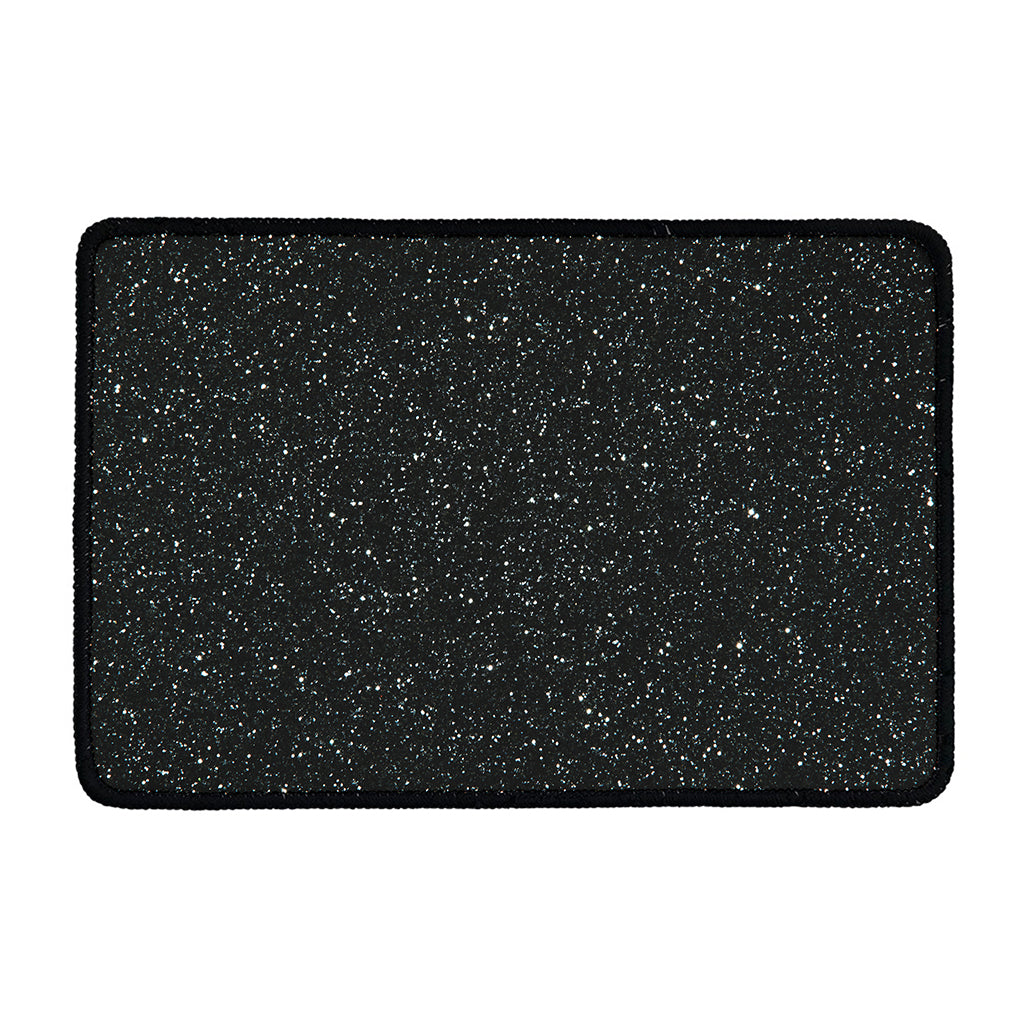Black (NOT Real) Glitter Print Kitchen Mat