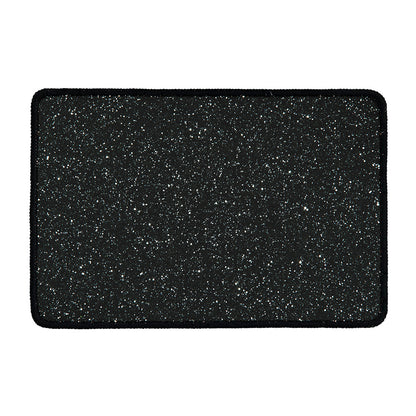 Black (NOT Real) Glitter Print Kitchen Mat