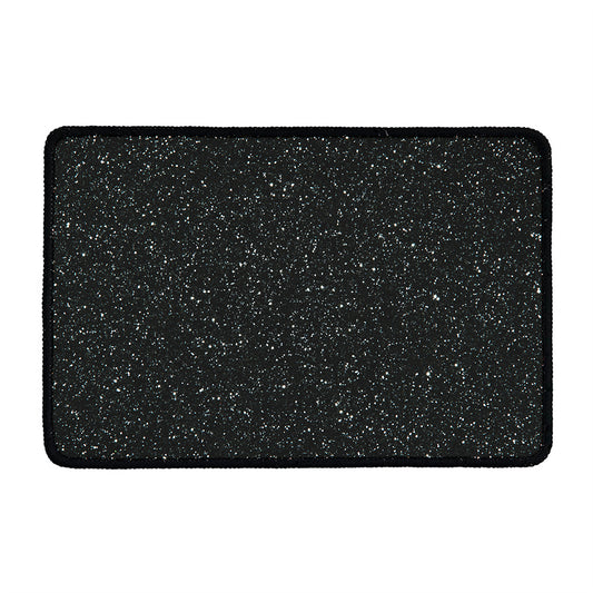 Black (NOT Real) Glitter Print Kitchen Mat