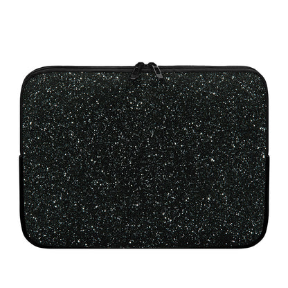 Black (NOT Real) Glitter Print Laptop Sleeve