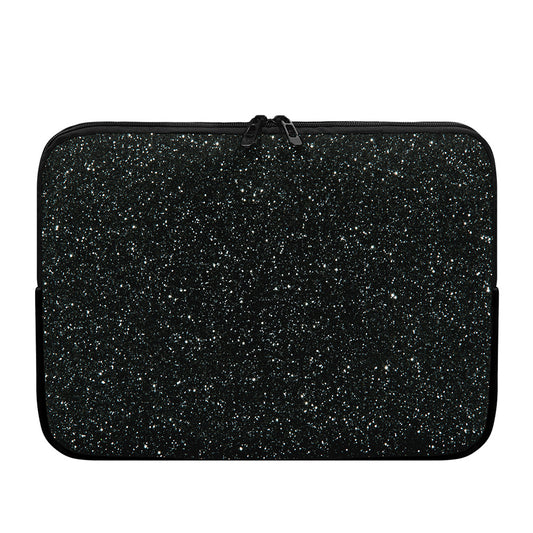 Black (NOT Real) Glitter Print Laptop Sleeve