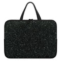 Black (NOT Real) Glitter Print Laptop Sleeve With Handle