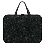 Black (NOT Real) Glitter Print Laptop Sleeve With Handle