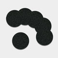 Black (NOT Real) Glitter Print Leather Coaster Set