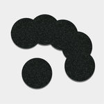 Black (NOT Real) Glitter Print Leather Coaster Set