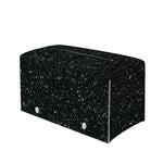 Black (NOT Real) Glitter Print Leather Tissue Box Cover