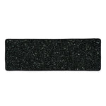 Black (NOT Real) Glitter Print Long Kitchen Mat