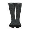 Black (NOT Real) Glitter Print Long Socks