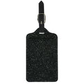 Black (NOT Real) Glitter Print Luggage Tag