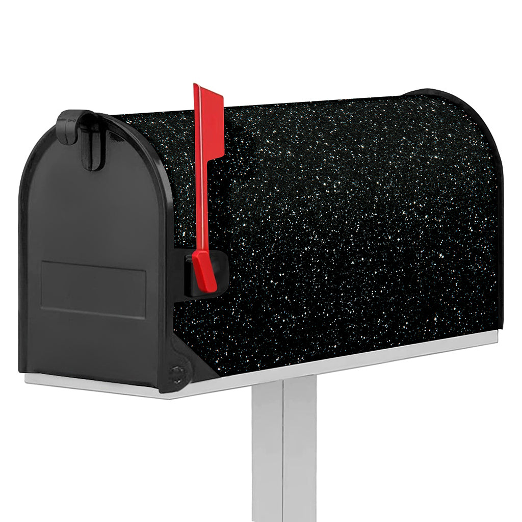 Black (NOT Real) Glitter Print Mailbox Cover