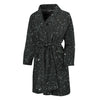 Black (NOT Real) Glitter Print Men's Bathrobe