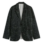 Black (NOT Real) Glitter Print Men's Blazer