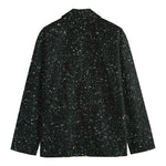 Black (NOT Real) Glitter Print Men's Blazer