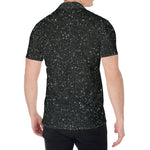 Black (NOT Real) Glitter Print Men's Shirt