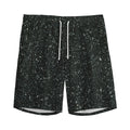 Black (NOT Real) Glitter Print Men's Athletic Shorts