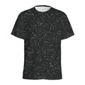 Black (NOT Real) Glitter Print Men's Athletic T-Shirt