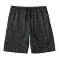 Black (NOT Real) Glitter Print Men's Swim Trunks