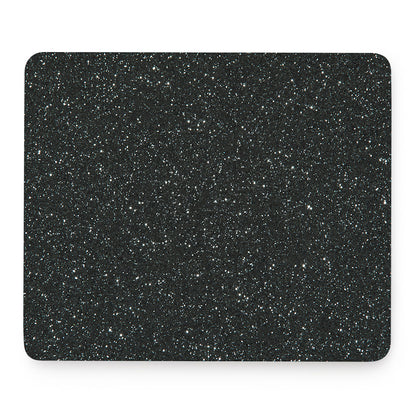 Black (NOT Real) Glitter Print Mouse Pad