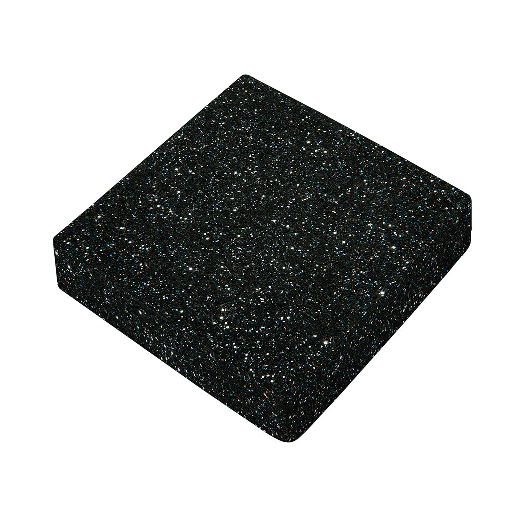 Black (NOT Real) Glitter Print Outdoor Seat Cushion Cover