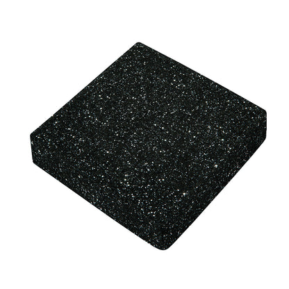 Black (NOT Real) Glitter Print Outdoor Seat Cushion Cover