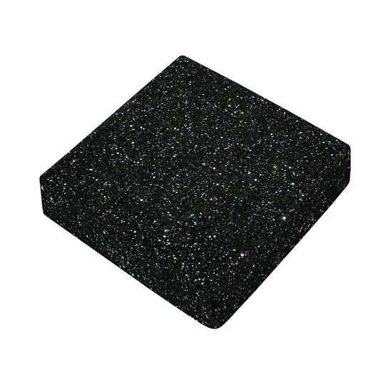 Black (NOT Real) Glitter Print Outdoor Seat Cushion Cover
