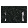 Black (NOT Real) Glitter Print Placemat
