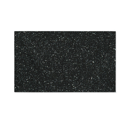 Black (NOT Real) Glitter Print Polyester Flag