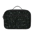 Black (NOT Real) Glitter Print Portable Lunch Bag
