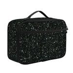 Black (NOT Real) Glitter Print Portable Lunch Bag