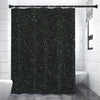 Black (NOT Real) Glitter Print Premium Shower Curtain