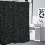 Black (NOT Real) Glitter Print Premium Shower Curtain