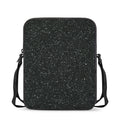 Black (NOT Real) Glitter Print Rectangular Crossbody Bag