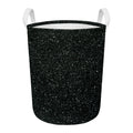 Black (NOT Real) Glitter Print Round Laundry Basket
